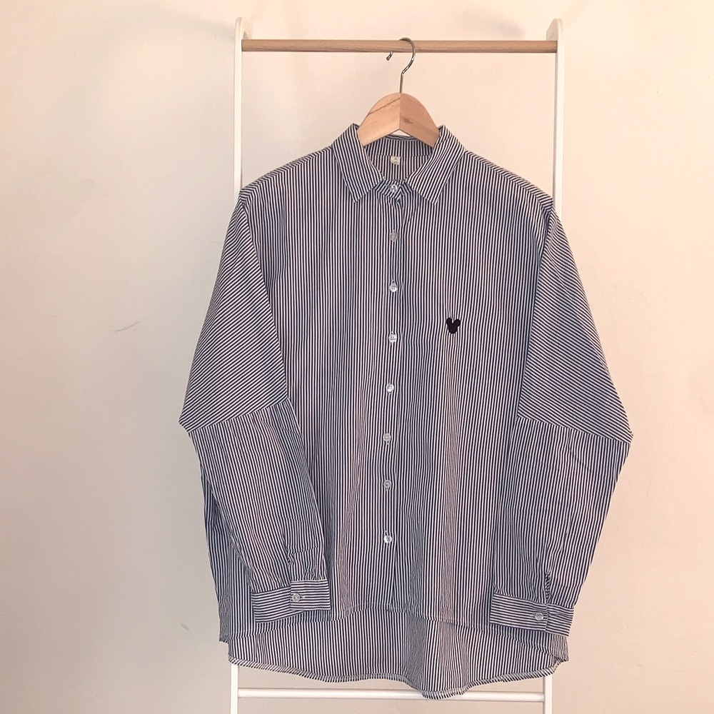 Women’s Oversized Blue Striped Shirt